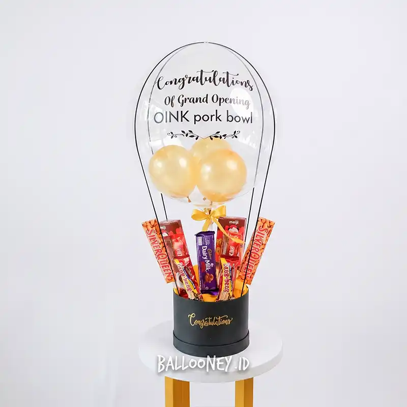hadiah custom rangkaian balon bunga jakarta tangerang