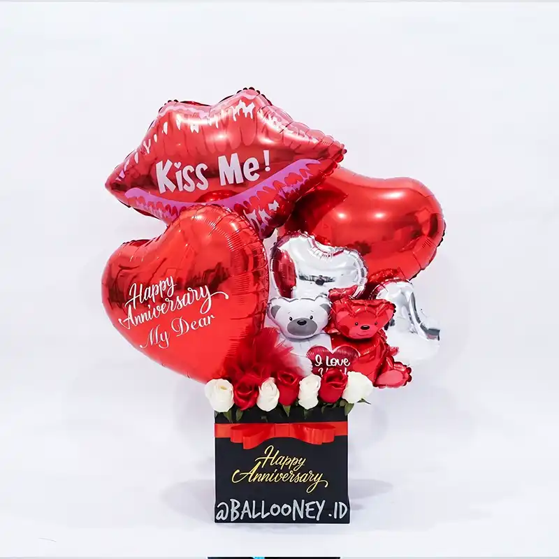 hadiah custom rangkaian balon bunga jakarta tangerang