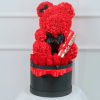 Round Lovely Rose Bear Box