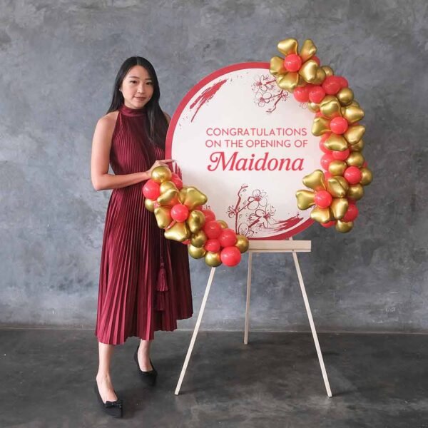Floral Balloon Standee Sign - Image 2