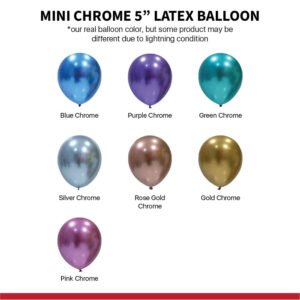 Mini Chrome 5 inch Latex Balloon