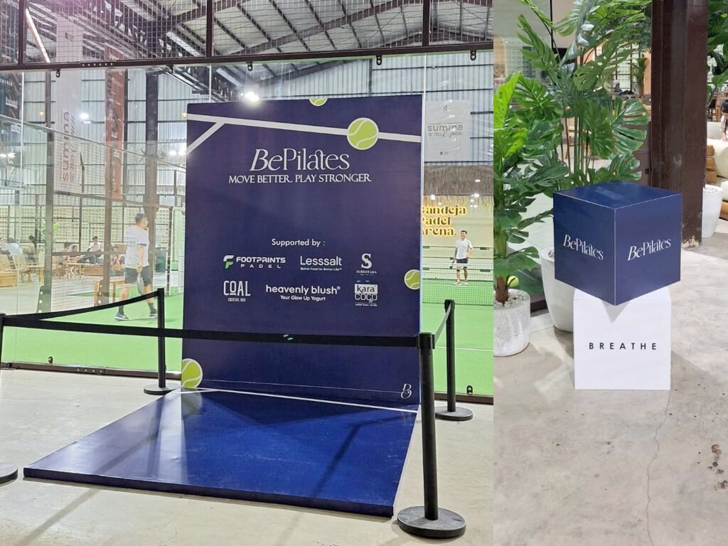 Backdrop dekorasi brand padel jakarta
