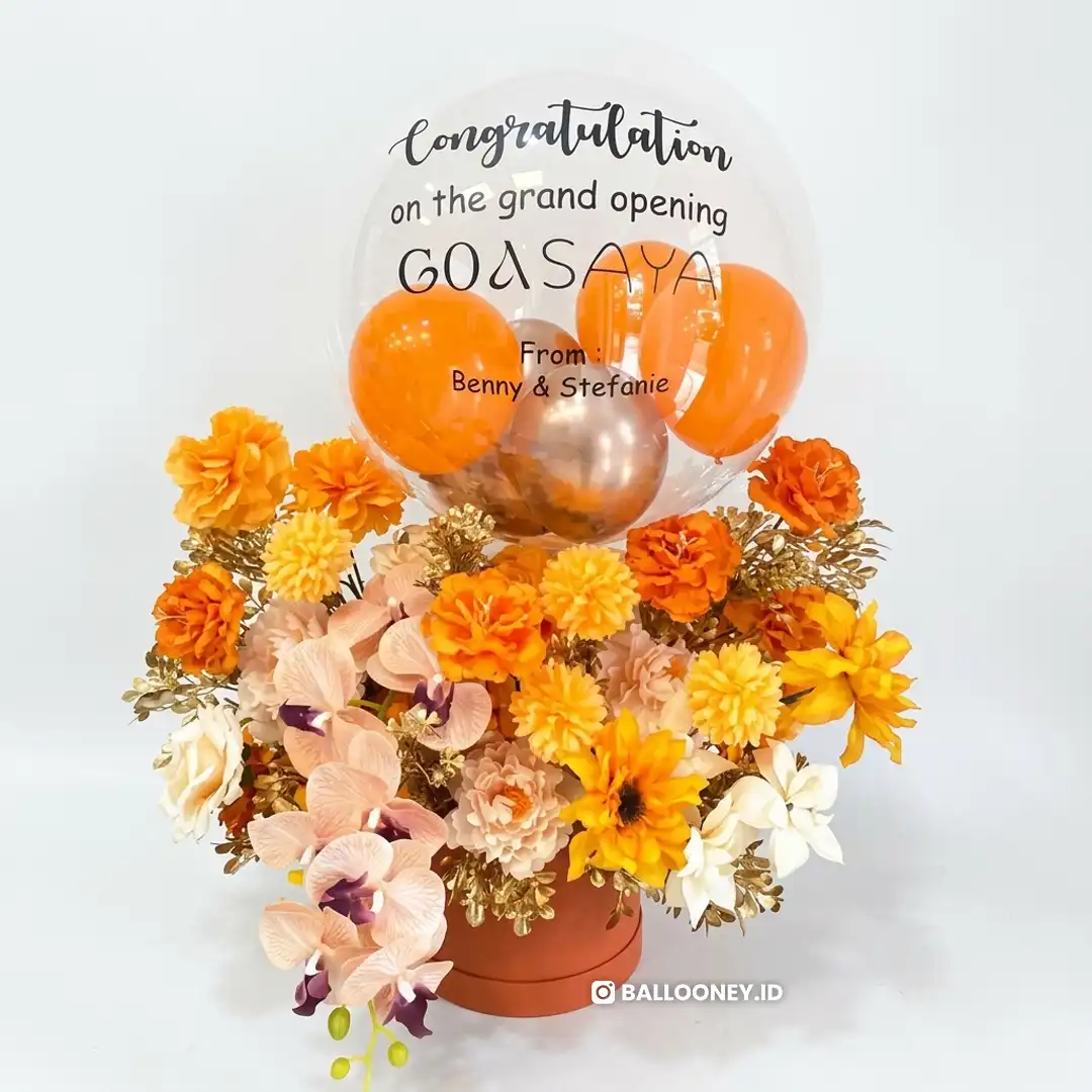 hadiah flower box untuk grand opening