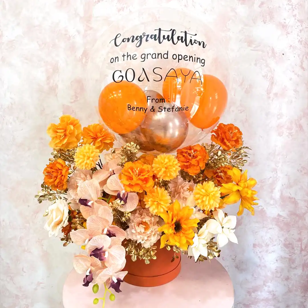 hadiah flower box untuk grand opening