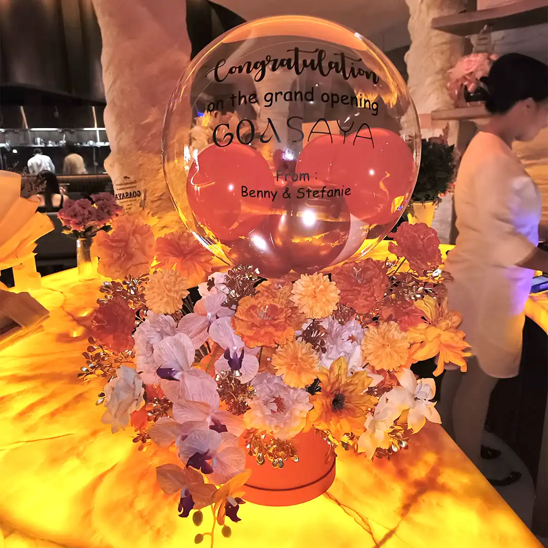 hadiah flower box untuk grand opening