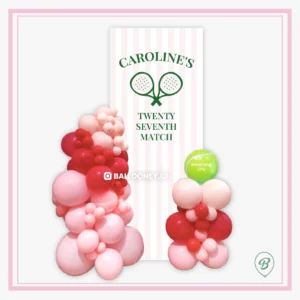 dekorasi backdrop lapangan padel